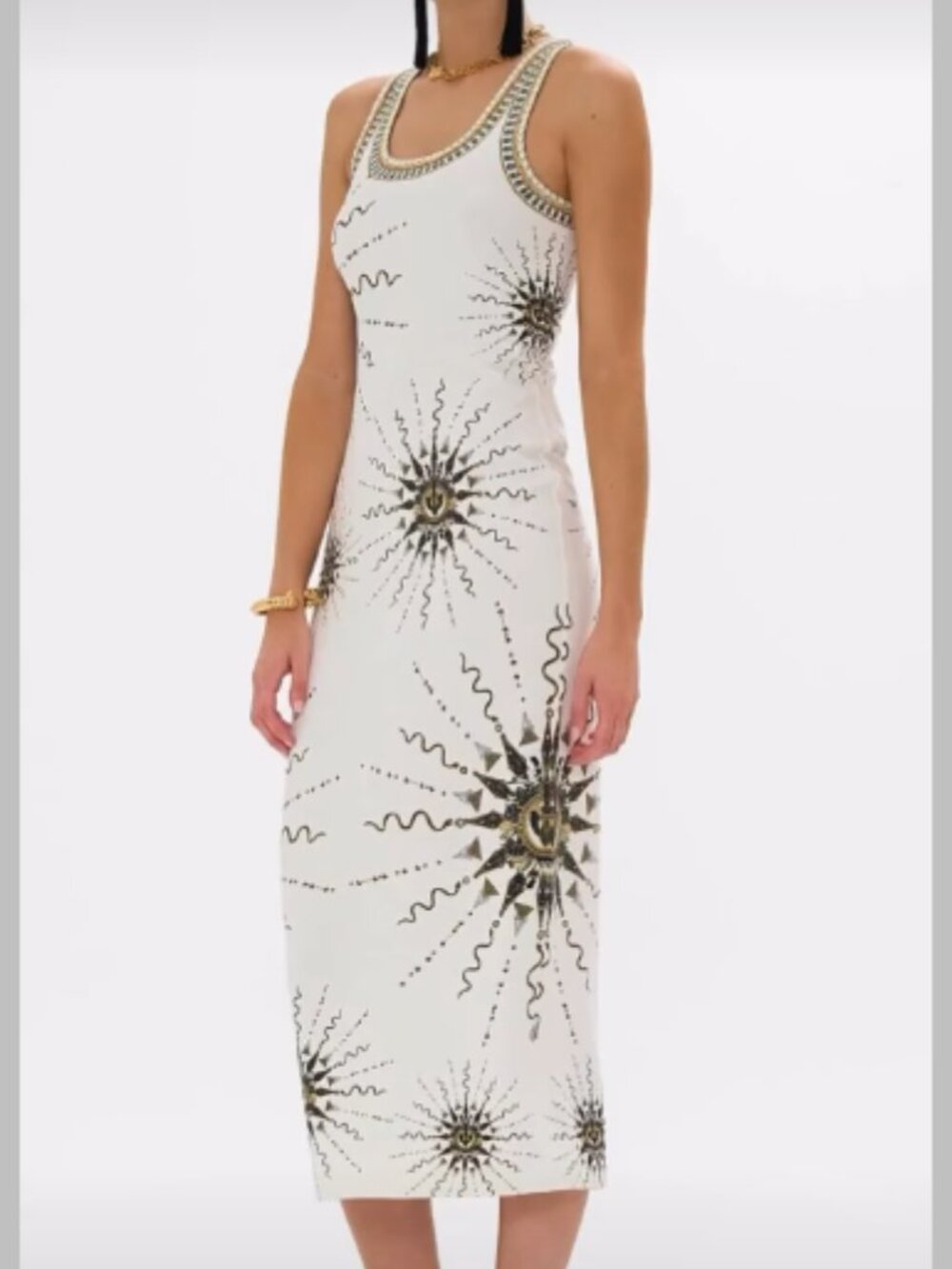 Camilla Goddess, Energy Jersey Scoop Neck Tank Dress - Size Small